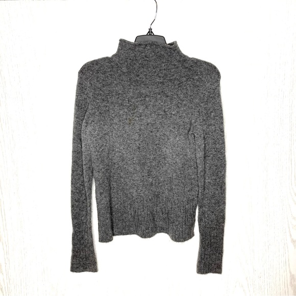Madewell Sweaters - Madewell Gray High Neck Soft and Stretchy Sweater Wool and Alpaca Blend